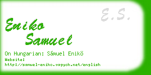 eniko samuel business card